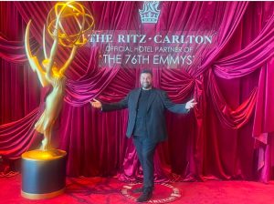 Peter Kallinteris, an alumni of Stroudsburg, attending the 76th Emmy Award ceremony hosted at Peacock Theater in Los Angeles, California.
(Image provided by Peter Kallinteris) 